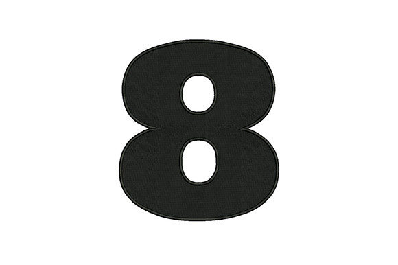 Bold Number 8: A Smart Back-to-School Embroidery Pick