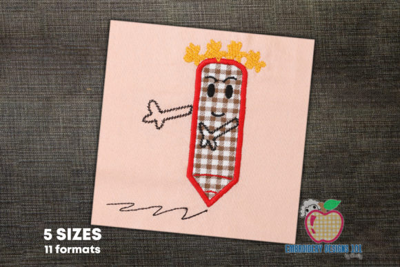 Cute Pencil Cartoon with Line