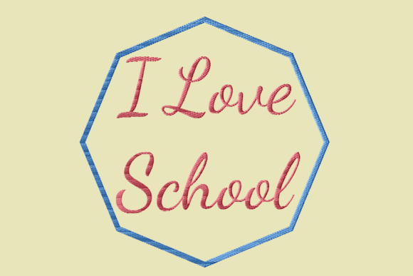 I Love School: A Thoughtful Embroidery Design for Meaningful Gifts