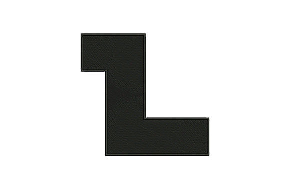 Letter L: A Delicate Blackwork Charm for Personalized Gifts