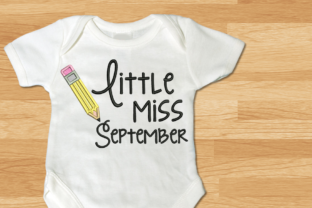 Little Miss September Pencil Applique
