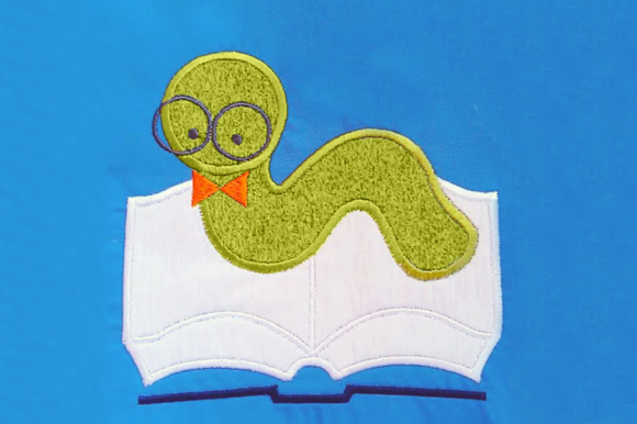 Nerdy Bookworm Applique
