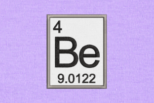 Periodic Element 4 Be Beryllium Applique