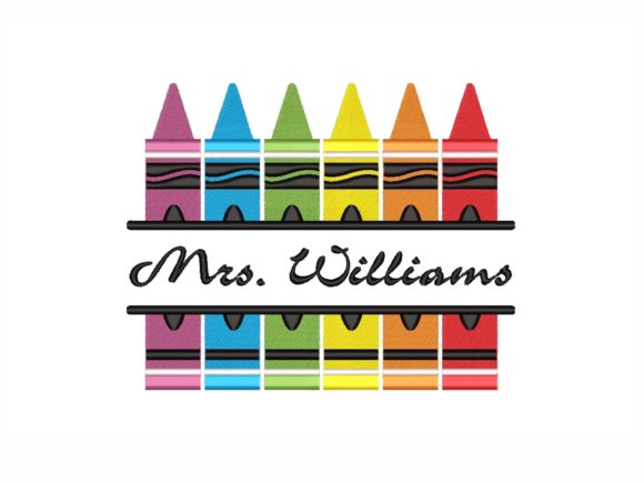 Split Crayons: A Playful, Premium Back-to-School Embroidery Design
