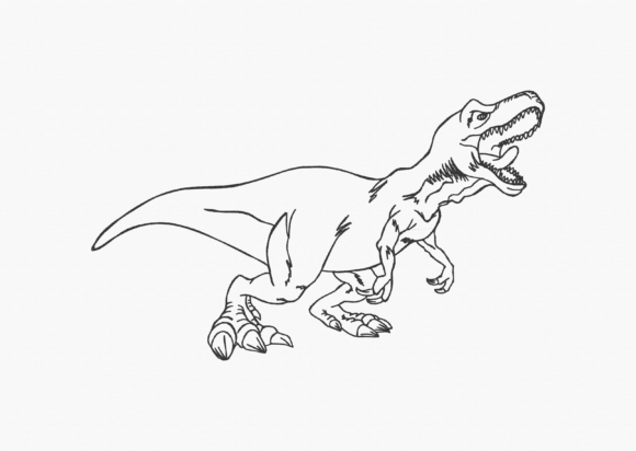 Tyrannosaurus Rex Embroidery Design